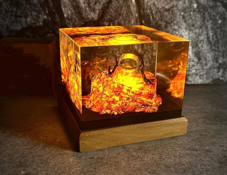 Power Ring Of The Dark Lord Resin Lamp