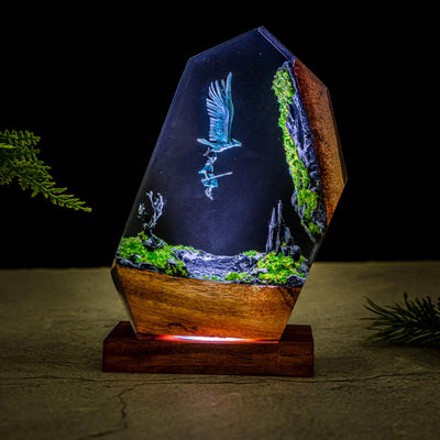 Fallen Knight Tarnished Resin Lamp