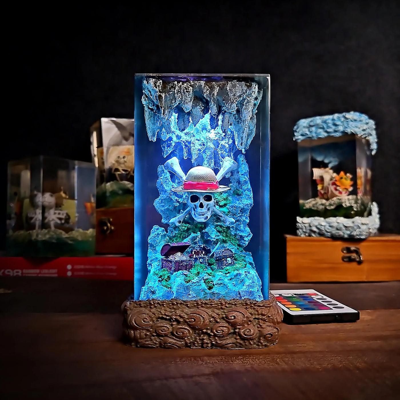 One Piece Skull Resin Lamp