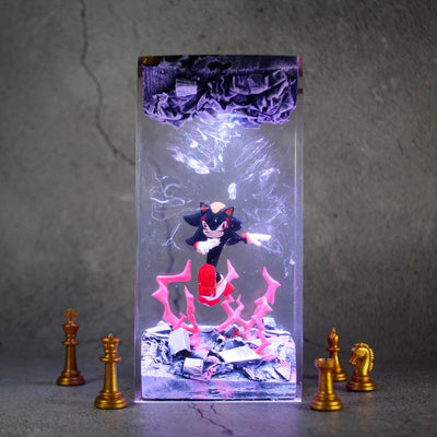 Shadow the hedgehog Resin Lamp