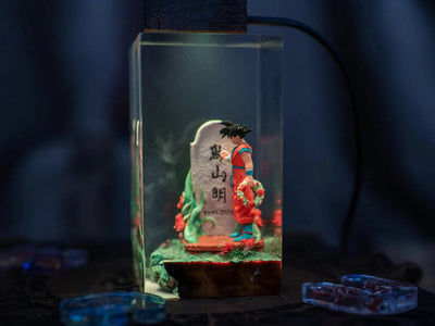 Goku Visiting Grandpa Gohan Resin Lamp