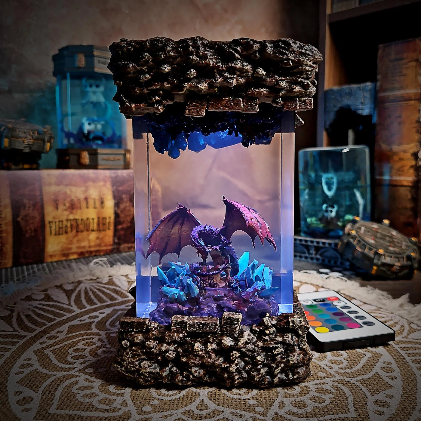 Shadow Dragon Resin Lamp