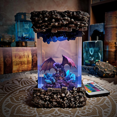 Shadow Dragon Resin Lamp