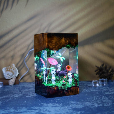 Japanese Folklore Resin Lamp