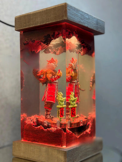 Oni Warrior Japanese Mythology Resin Lamp