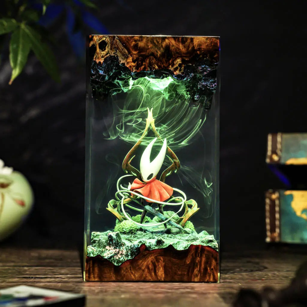 Silksong Hornet Hollow Knight Resin Lamp