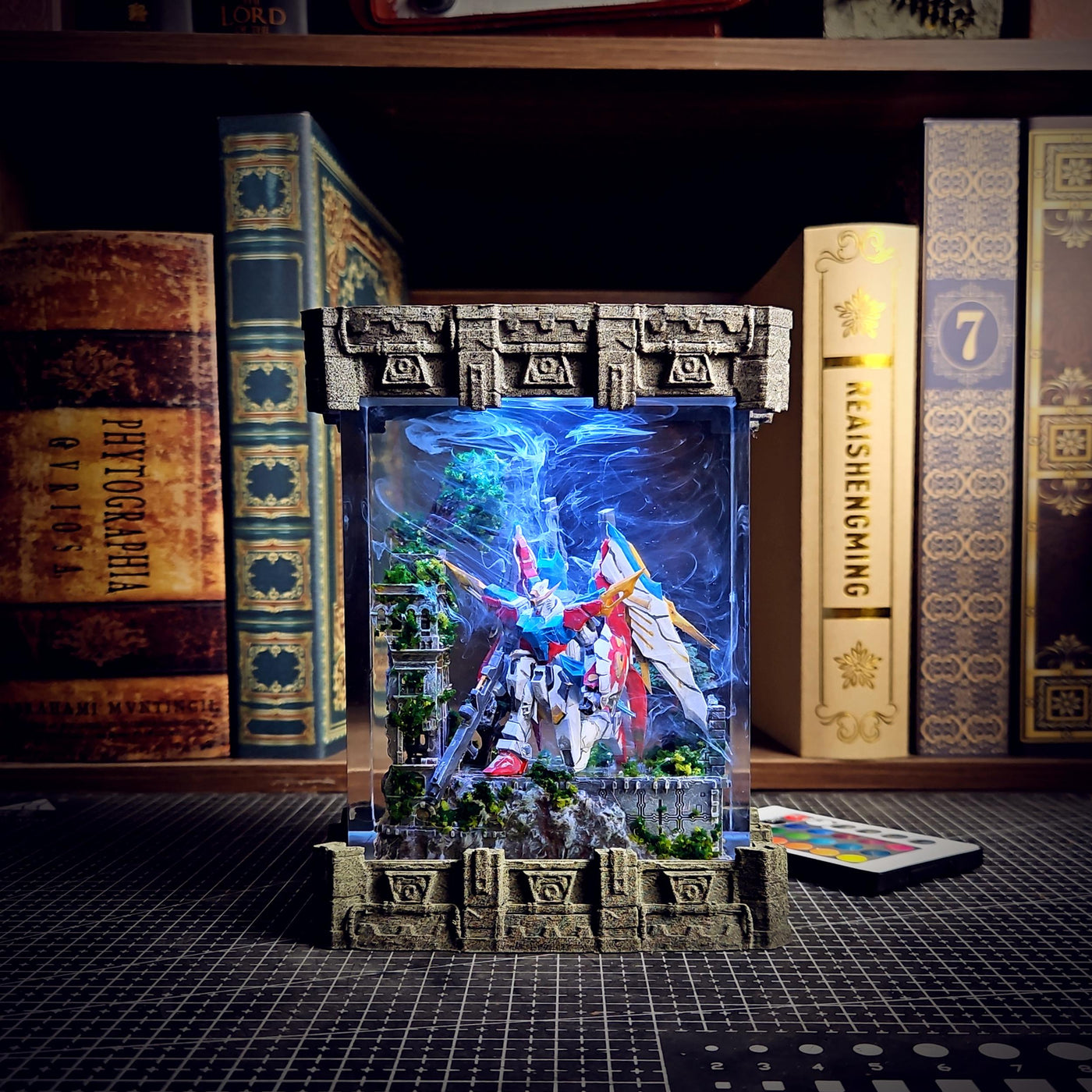 Broken Gundam in Deep Ocean Resin Lamp