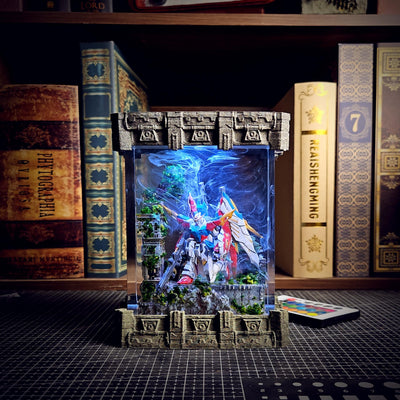 Broken Gundam in Deep Ocean Resin Lamp