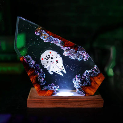 Millennium Falcon Spaceship Resin Lamp Ver 3