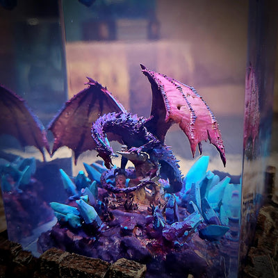 Shadow Dragon Resin Lamp
