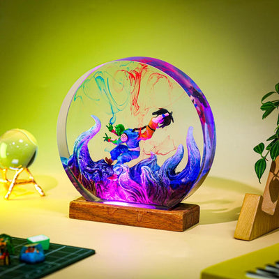 Goku and Piccolo from Dragon Ball Epoxy Lamp