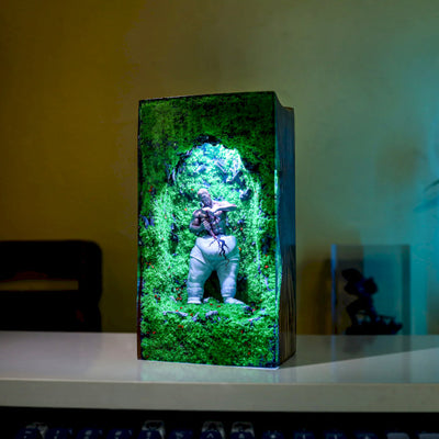 Self-Made Man Statue Epoxy Night Lamp
