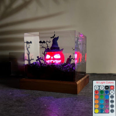 Pumpkin Halloween Resin Lamp