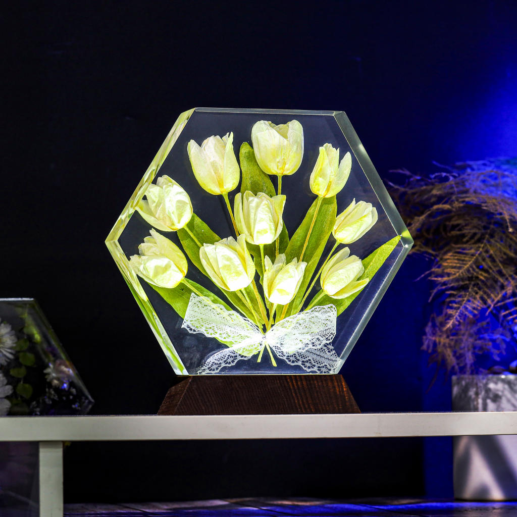 Real Tulip Flower Night Light