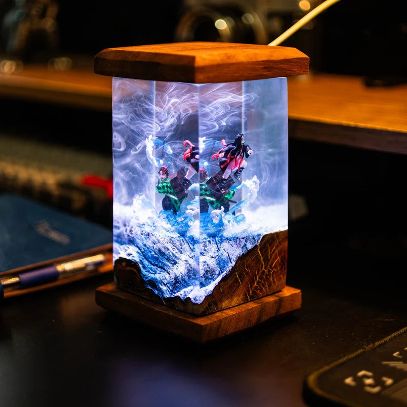 Tanjiro & Nezuko Demon Slayer Resin Lamp