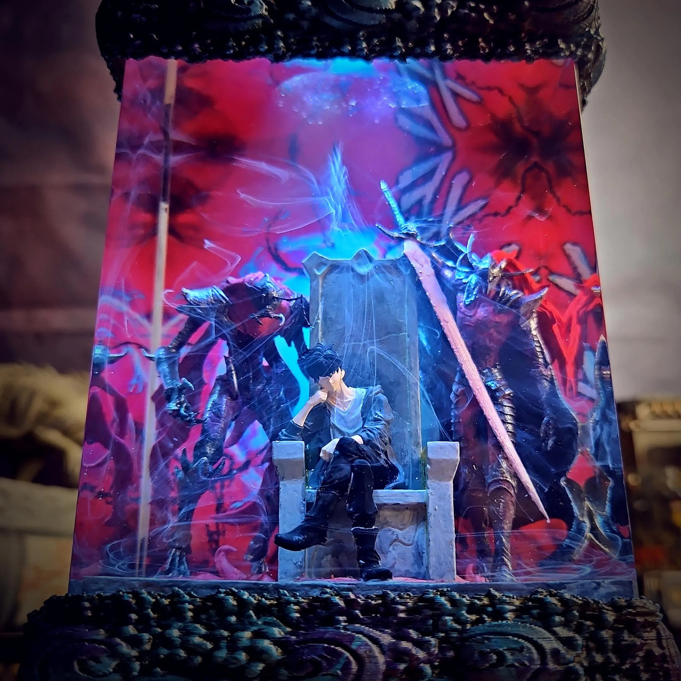 Sung Jinwoo vs Igris Beru Solo Leveling Resin lamp