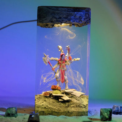 Elsina Hell Mechaniac Tech Priest Warhammer 40K Resin Lamp