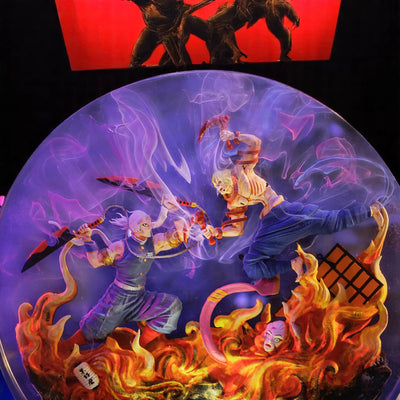 Uzui Tengen vs Gyutaro Demon Slayer Resin Lamp