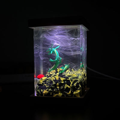 Rayquaza Pokemon Resin Epoxy Lamp, Night Light