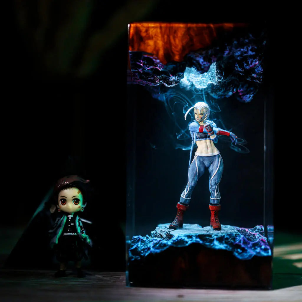 Cammy Street Fighter Resin Lamp