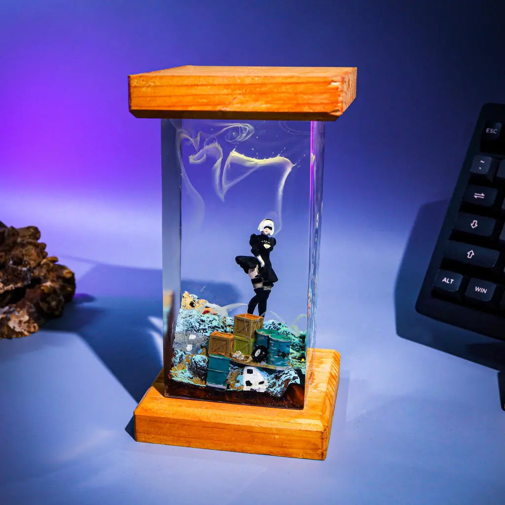 2B NieR Automata Resin Lamp