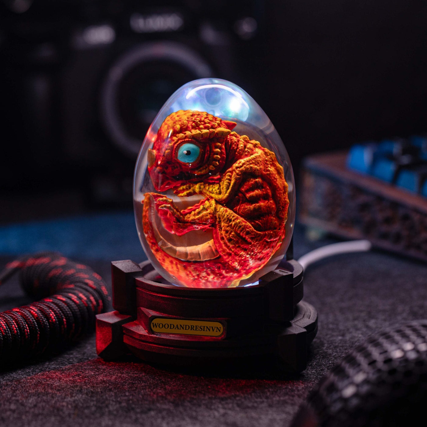 Dinosaur Resin Lamp Egg