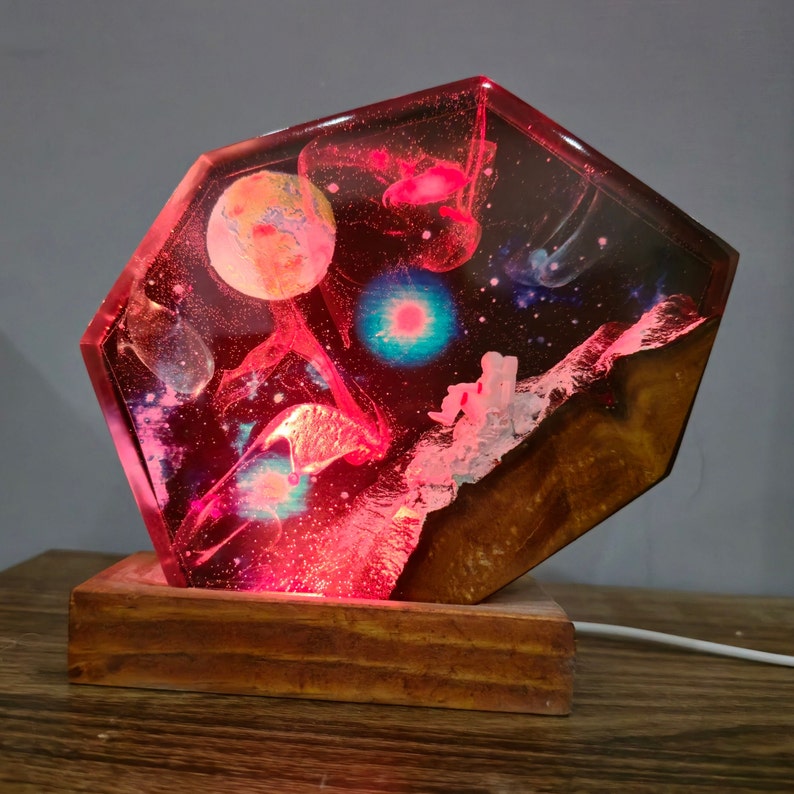 Spaceships in Interstellar Resin Lamp 3