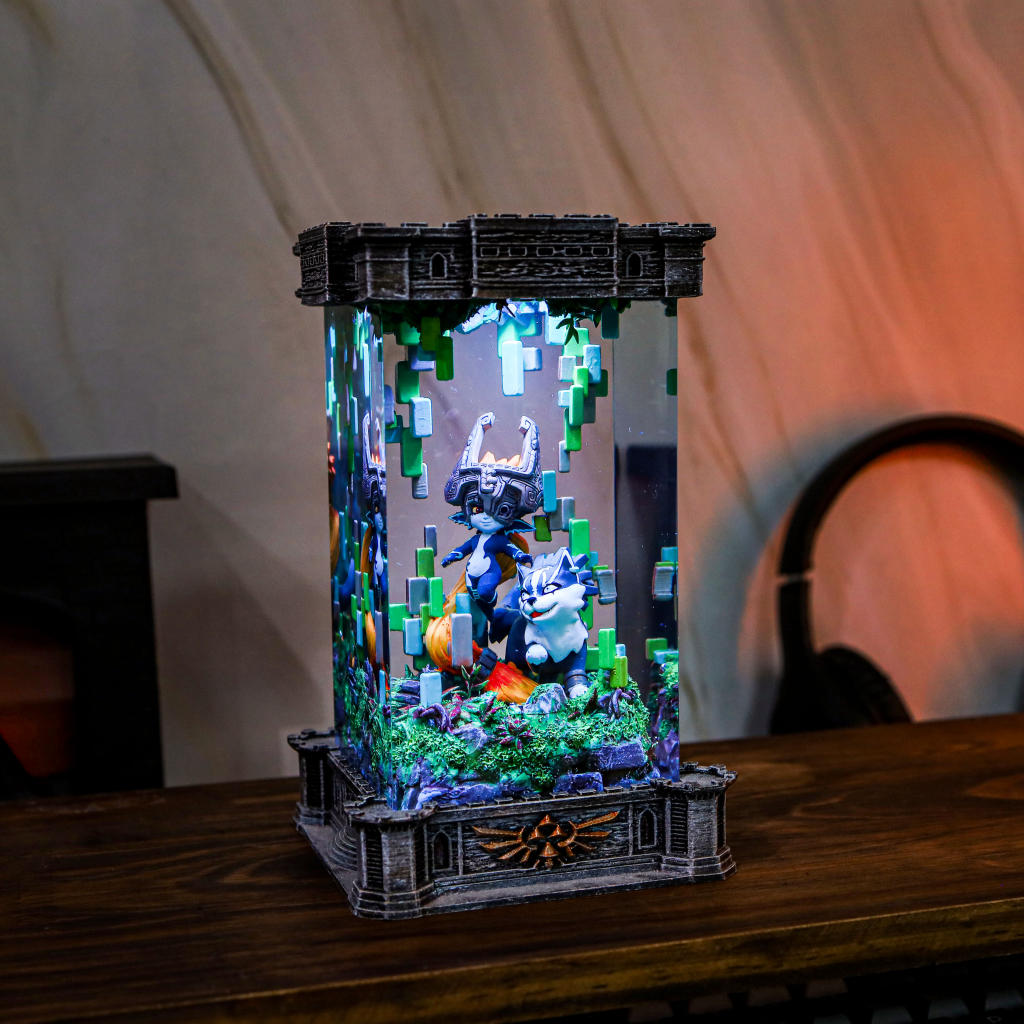 Zelda Midna & Wolf Link Night Lamp