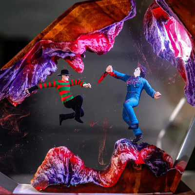 Freddy vs Jason Resin Lamp