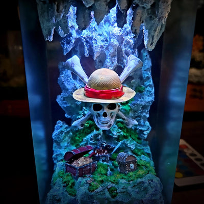 One Piece Skull Resin Lamp