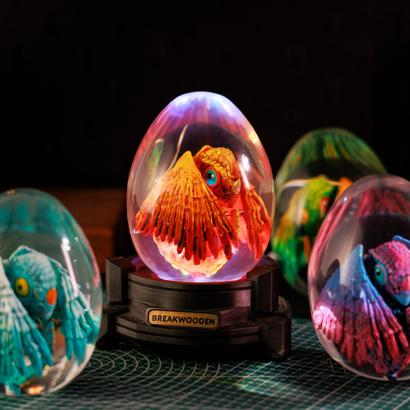 Custom Dinosaur Resin Lamp Egg