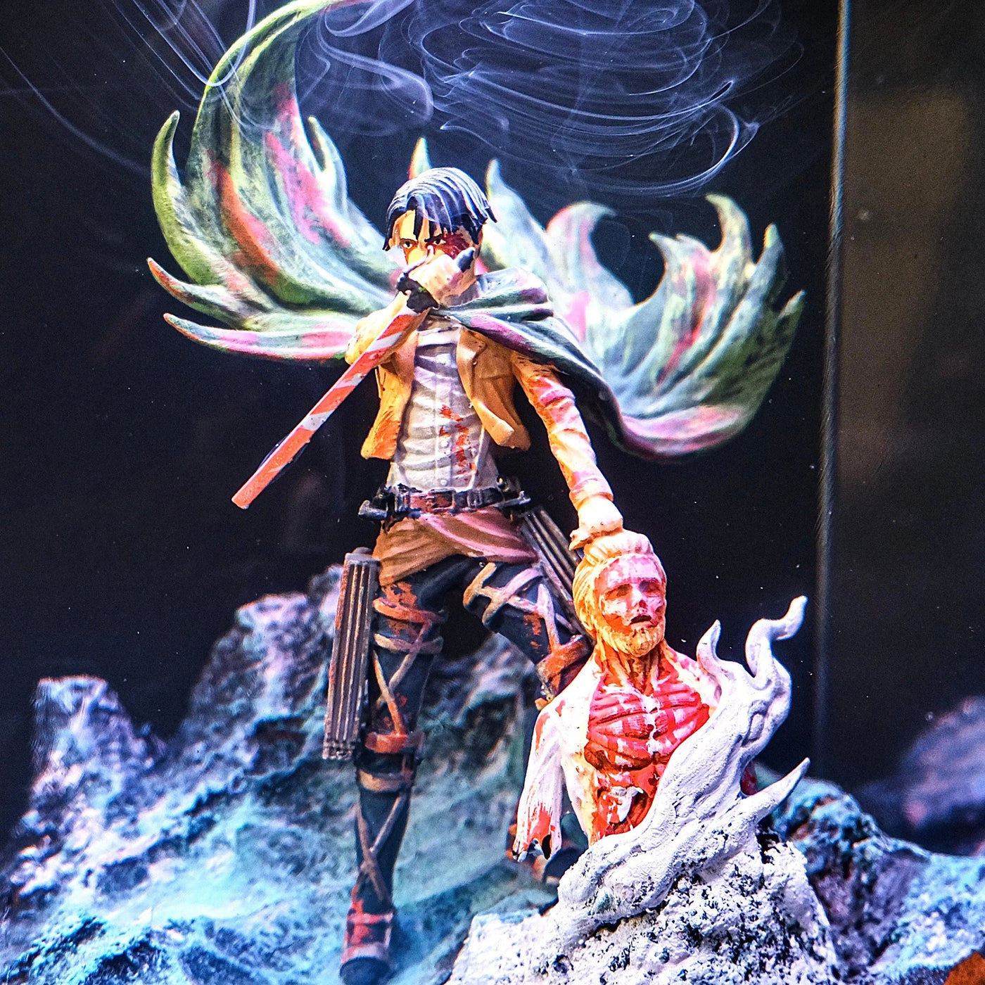 Levi vs Zeke Attack on Titan Resin Lamp