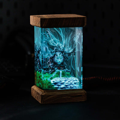 Oni Mask Resin Lamp