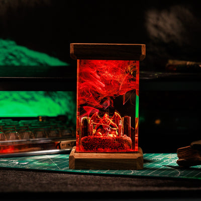 Mythical War Resin Lamp