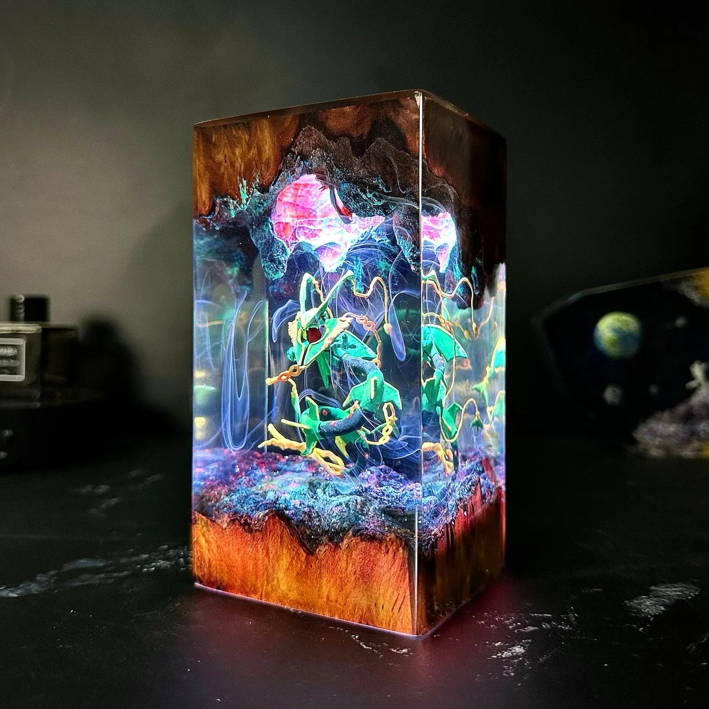 Mega Rayquaza Dragonstorm Resin Lamp