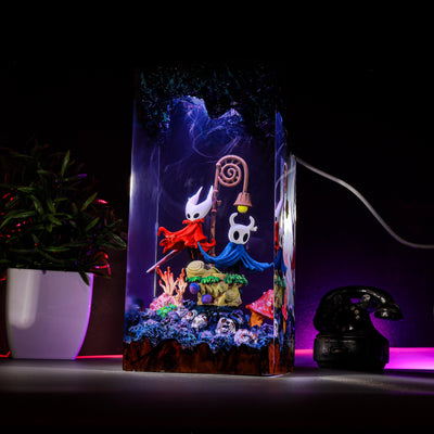 Silksong The Knight & Hornet Hollow Knight Resin Lamp