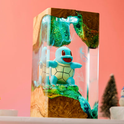 Squirtle Pokemon Resin Diorama Lamp