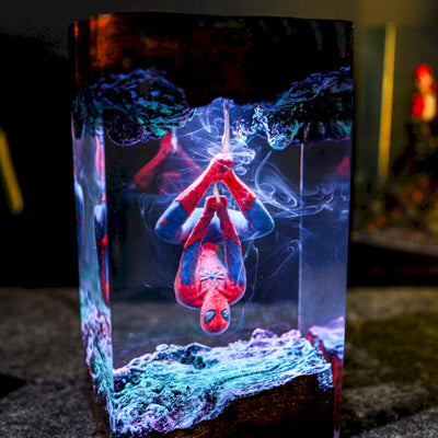 Spider-Man Epoxy Resin Lamp