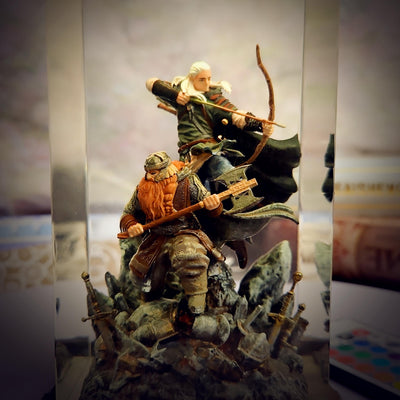 Gimli & Legolas The Lord of the Rings Resin Lamp
