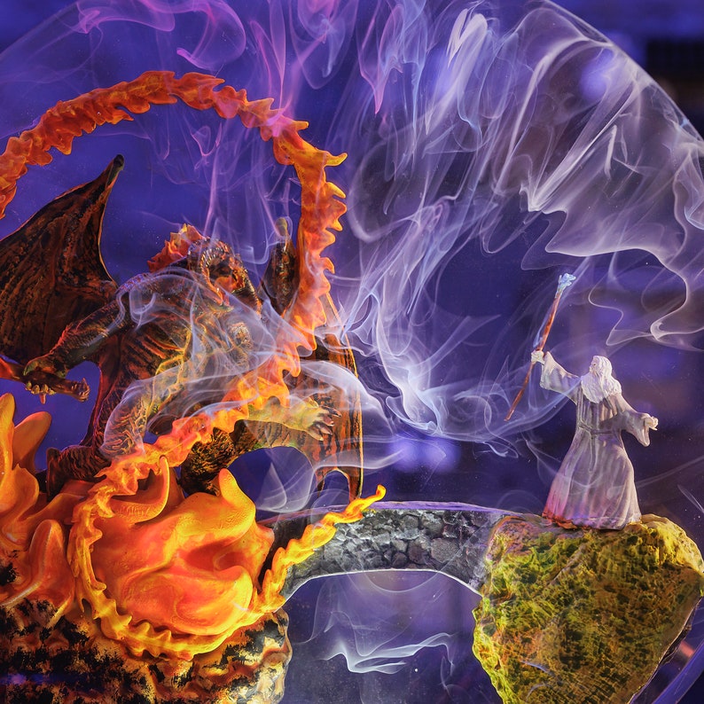 Gandalf vs Balrog Lord of The Rings Resin Lamp