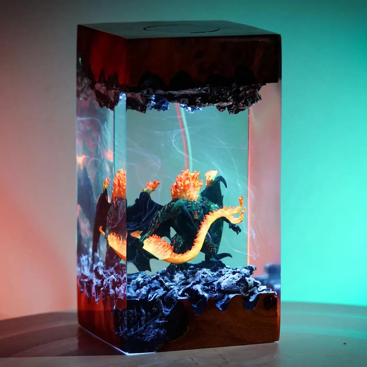 Shadow and Flame Balrog Resin Lamp