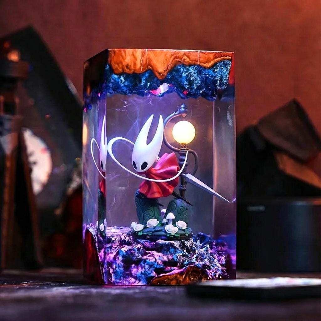 Silksong Hornet Hollow Knight Resin Lamp Ver 2