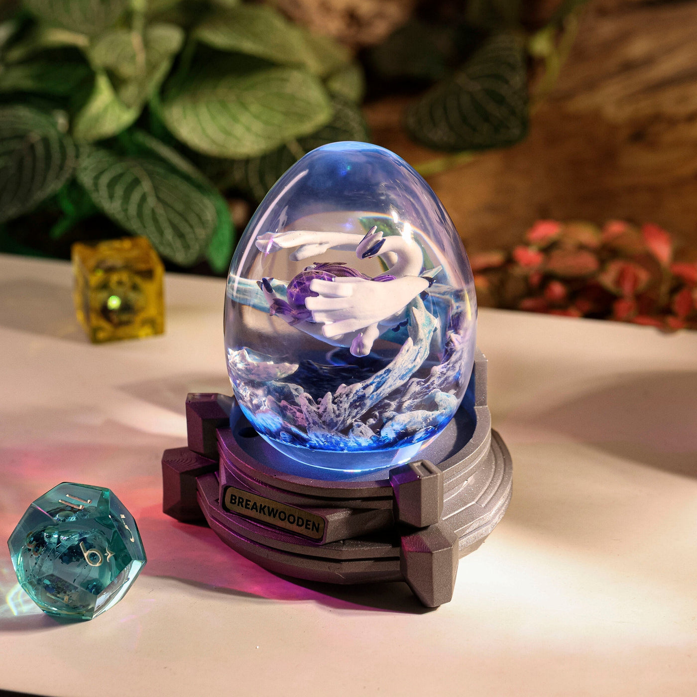 Lugia Pokemon Resin Lamp Egg