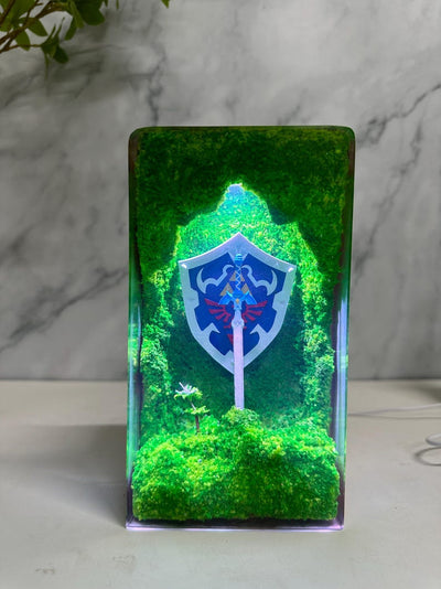 Hylian Shield  Epoxy Lamp