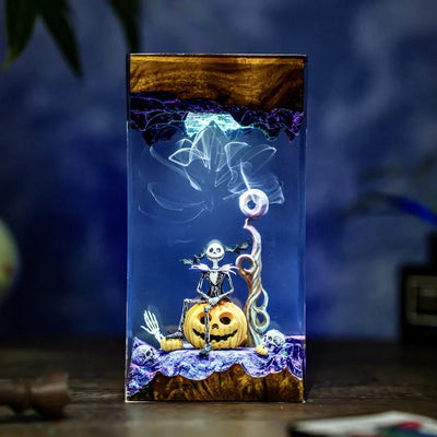 Pumpkin Jack Halloween Resin Lamp