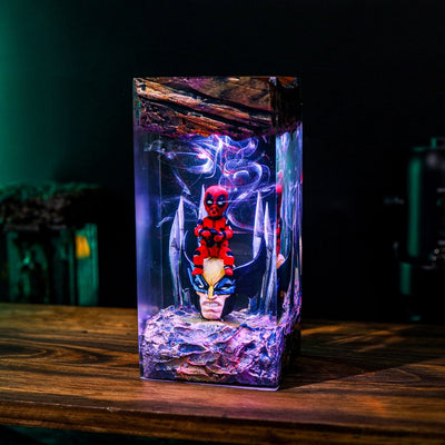 Wolverine Deadpool Funny Night Light Lamp