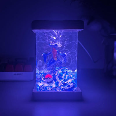 Garchomp Pokemon Resin Epoxy Lamp, Night Light