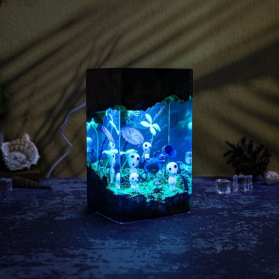 Japanese Folklore Resin Lamp