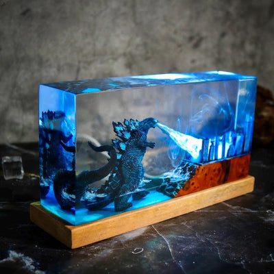 Godzilla Monster King Epoxy Lamp