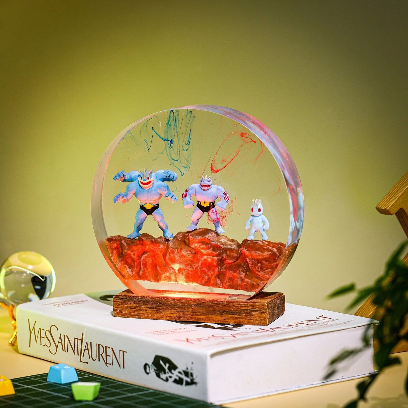 Machop Evolution Trio Resin Lamp